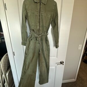 Green Utility Jumpsuit